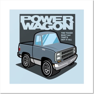 Frost Blue Metallic - Power Wagon (1980 - White-Based) Posters and Art